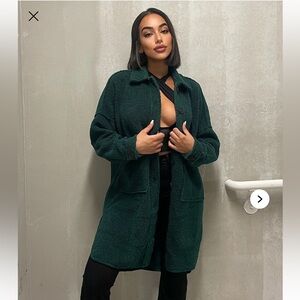 Set The Trend Coat- Hunter Green